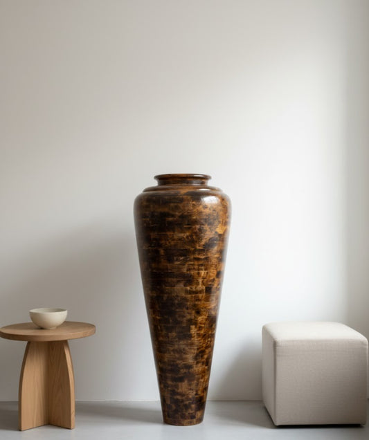 Tall Wooden Pot