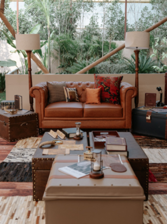 Colonial Floor Lamp with Natural Shade