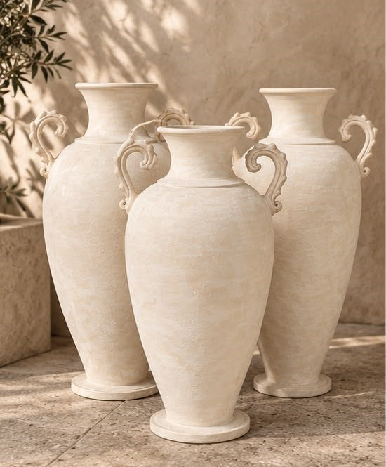 Ivory Scroll Urn