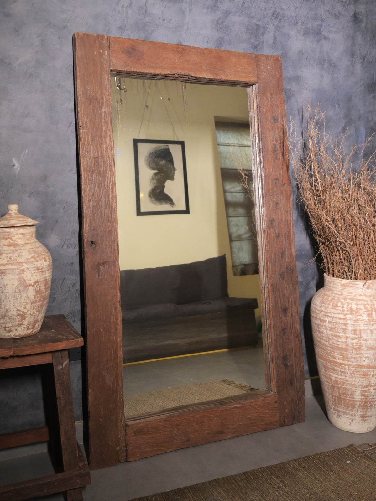 Reclaimed Wood Standing Mirror