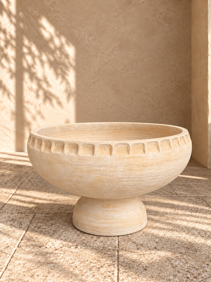 Ivory Pedestal Urn